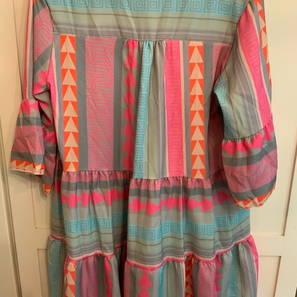 Colorful Geometric Pattern Dress - Picture 3 of 7